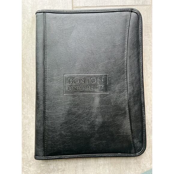 Boston University Portfolio Padfolio NEW Charcoal Black Binder Folder File - Picture 1 of 7